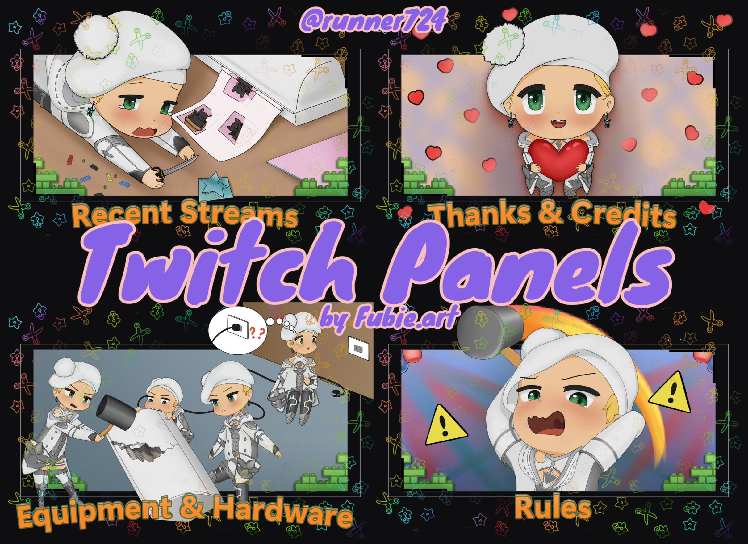 Twitch Panels Twitch Panels chibi art
